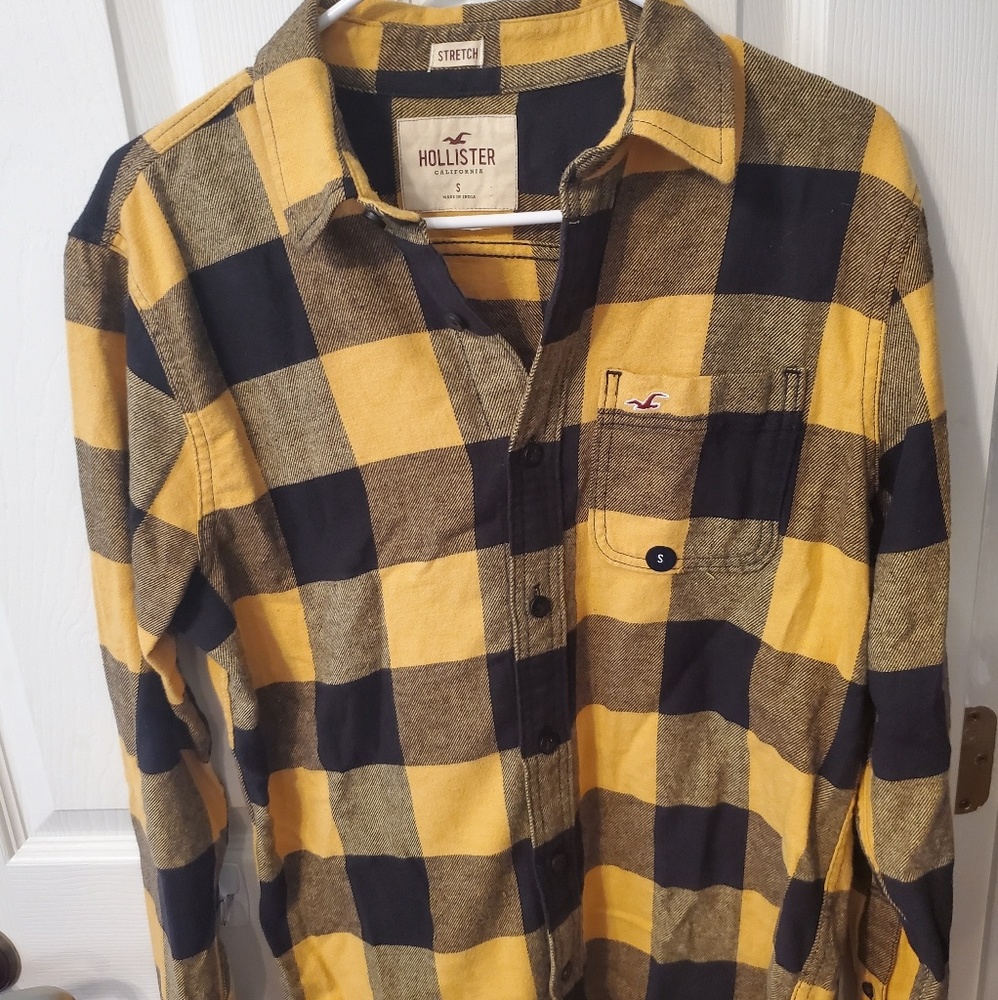 Black and yellow plaid flannel
